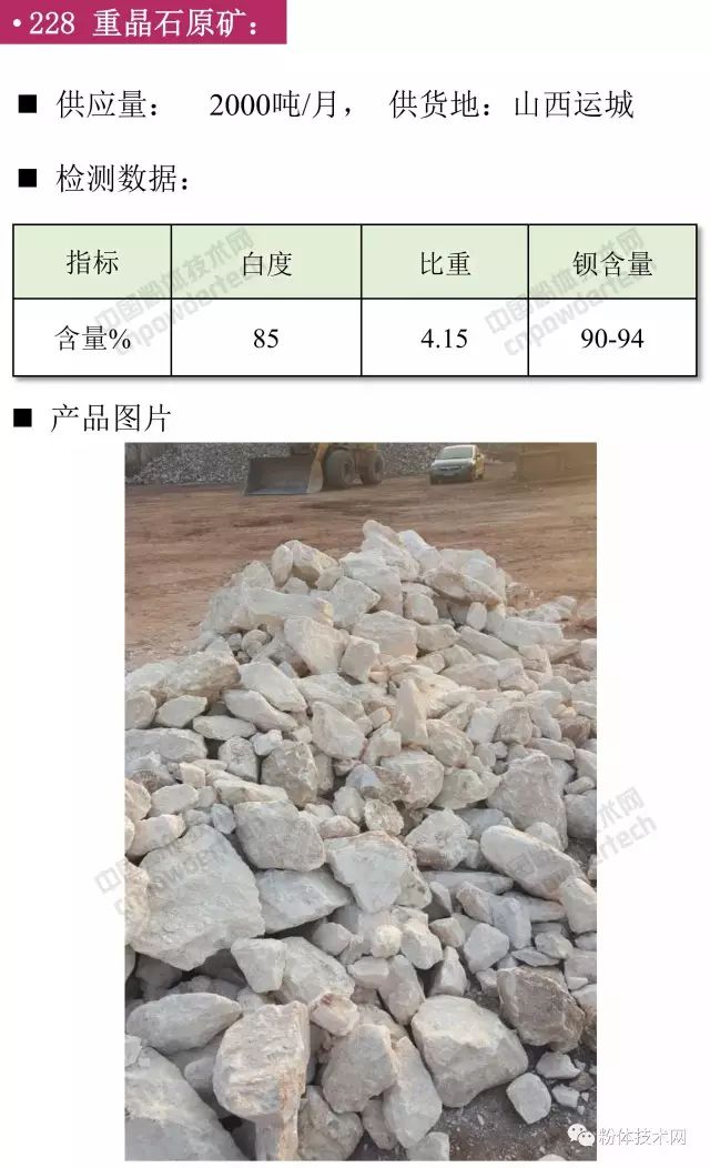 重晶石原礦