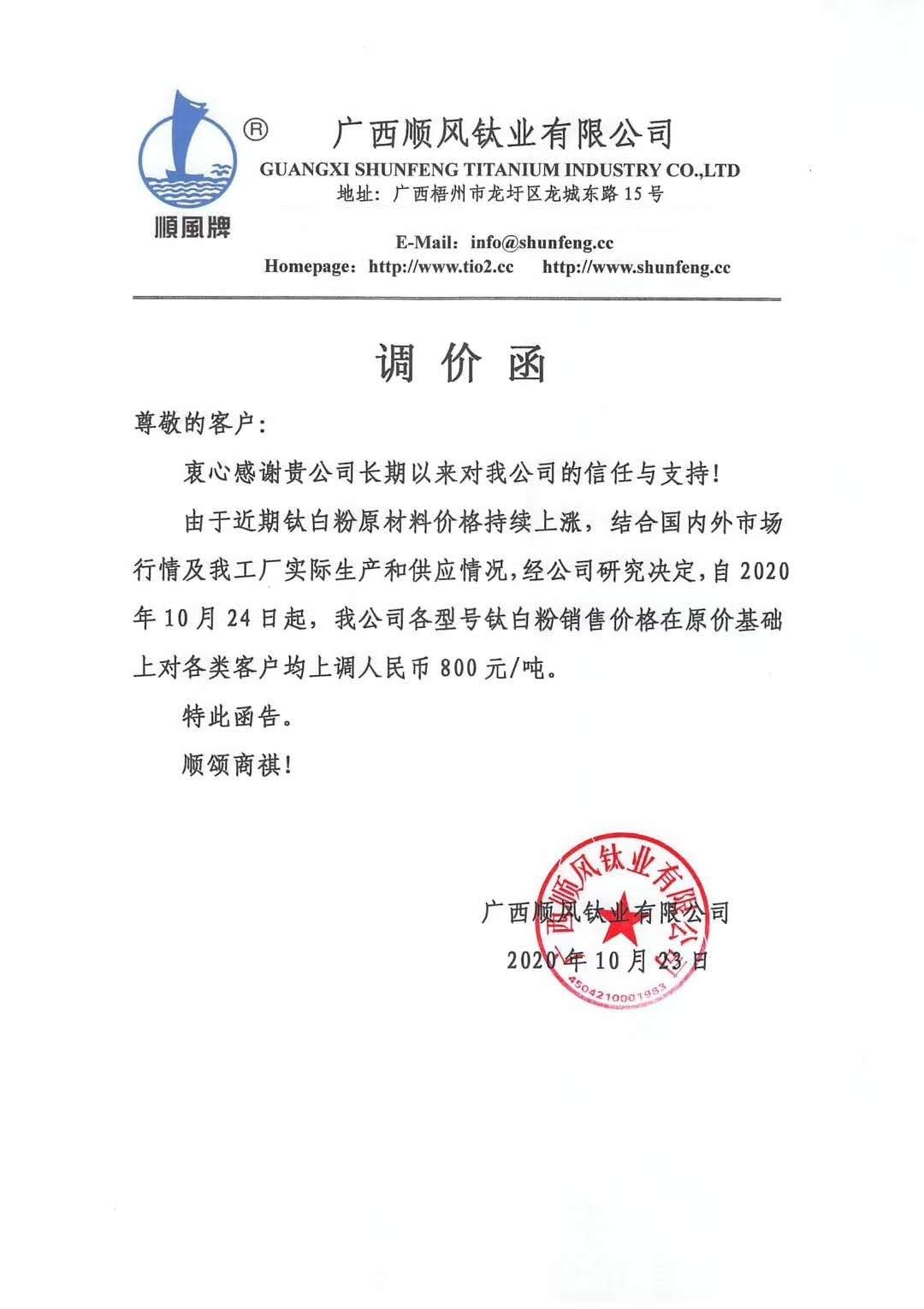 2家企業(yè)宣布漲價(jià)，鈦白粉又想上天了？