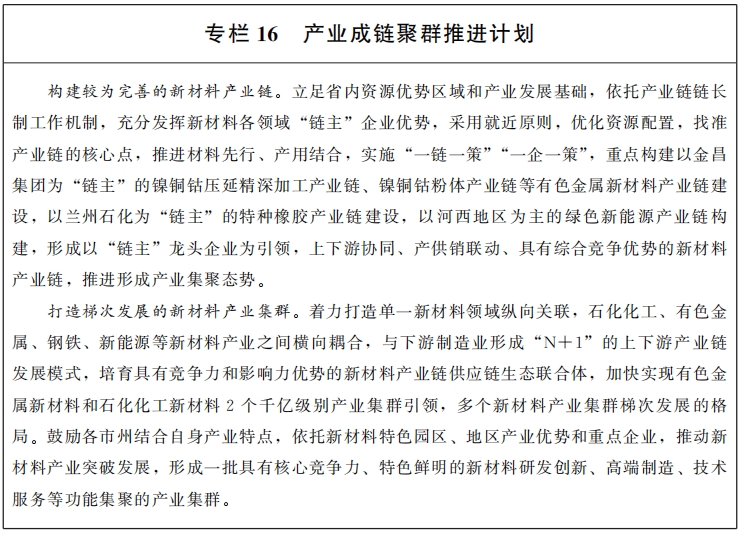 甘肅：發揮凹土、石英等資源優勢，打造五十億級無機非金屬新材料產業集群！ 　　